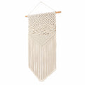 Makramee Wandteppich 45 x 100 cm Baumwolle Creme Boho Wanddekoration